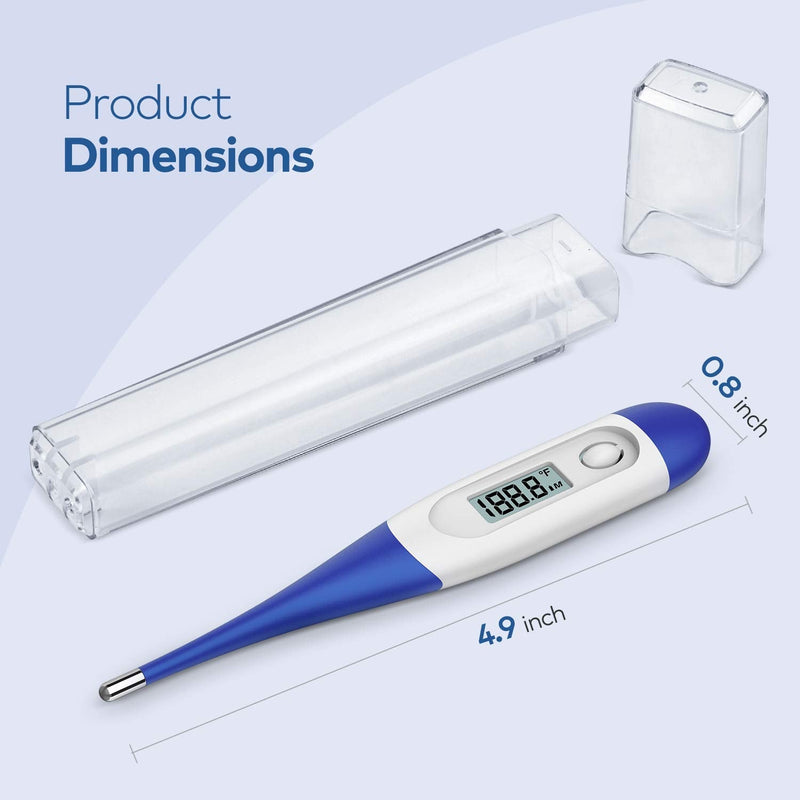  [AUSTRALIA] - Thermometer for Adults, Digital Oral Thermometer for Fever with 10 Seconds Fast Reading Dark Blue