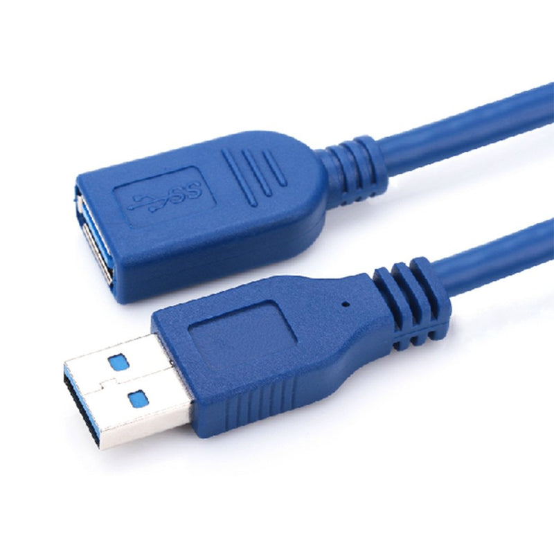 Bluwee USB 3.0 Extension Cable -2 Feet (0.6 Meters) - A-Male to A-Female [Full-Covered Female Blue] 2 FT - LeoForward Australia