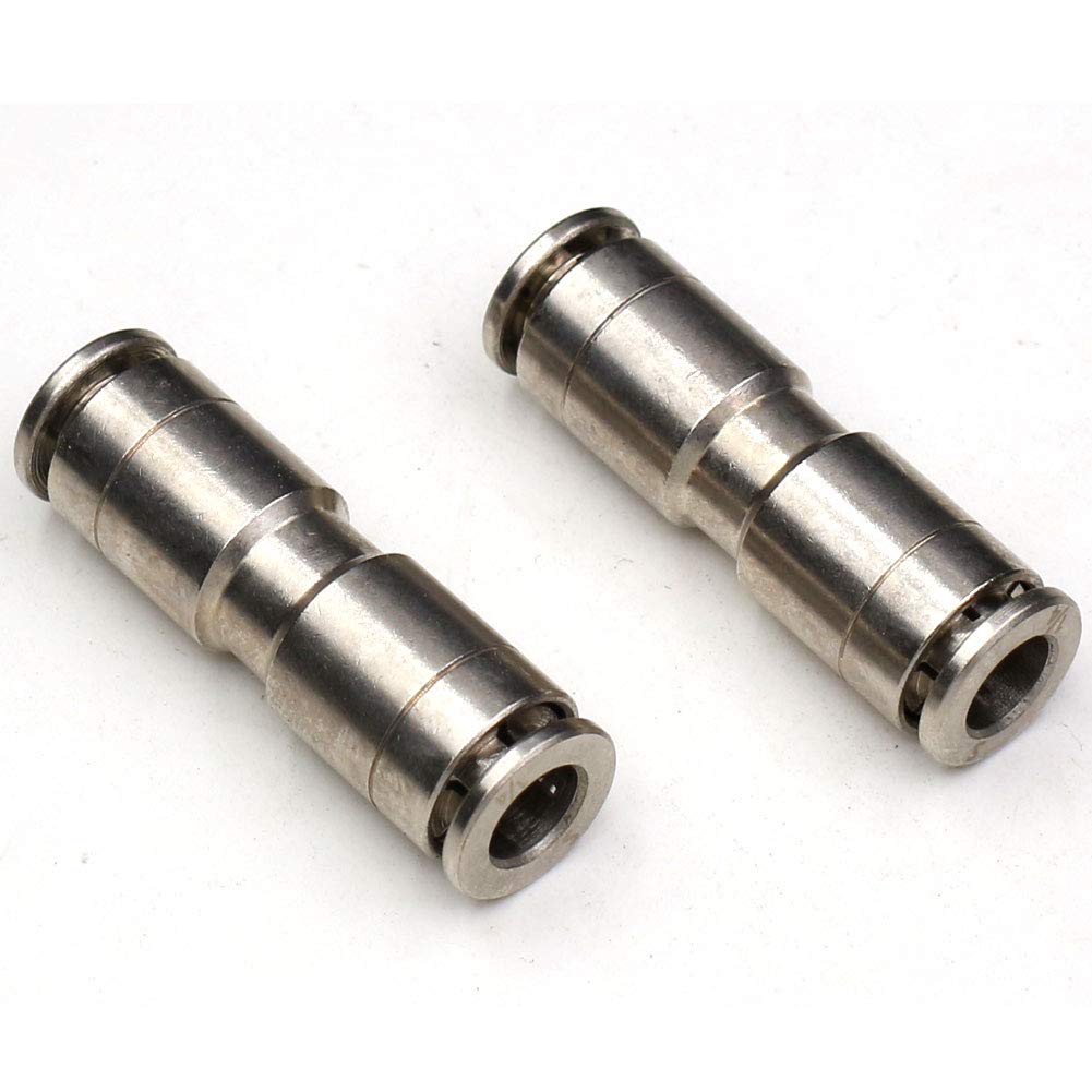  [AUSTRALIA] - 1/4 Union Straight Push to connect fittings Stainless Steel Pneumatic Push Connectors,CEKER 1/4" x 1/4" OD Tube Quick Connect Fittings Air Line Fittings for 1/4 inch Tube 2Pack