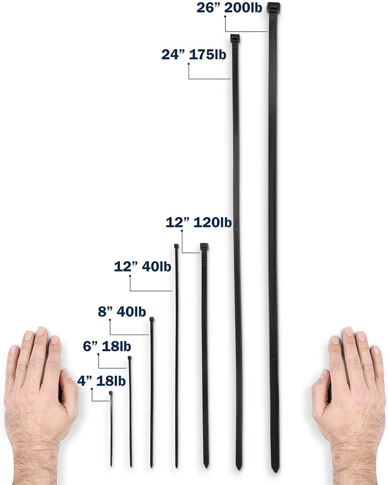  [AUSTRALIA] - 15" White Zip Cable Ties (100 Pack), 120lbs Tensile Strength - Heavy Duty, Self-Locking Premium Nylon Cable Wire Ties for Indoor and Outdoor by Bolt Dropper 15" 120lb
