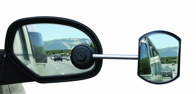  [AUSTRALIA] - Camco Convex Tow-N-See Mirror - Attach To Existing Car Mirror For Easier Rear Viewing While Towing, Adjusts with Your Power Window Controls , Easy Install and Removal- Passenger Side (25668)