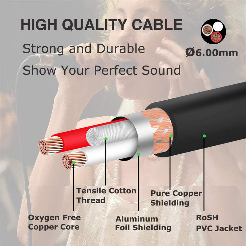  [AUSTRALIA] - USB Microphone Cable 6.6 Feet, HOSONGIN USB Male to XLR Female Mic Link Converter Cable Studio Audio Cable Connector Cords Adapter for Microphones or Recording Black PVC Jacket