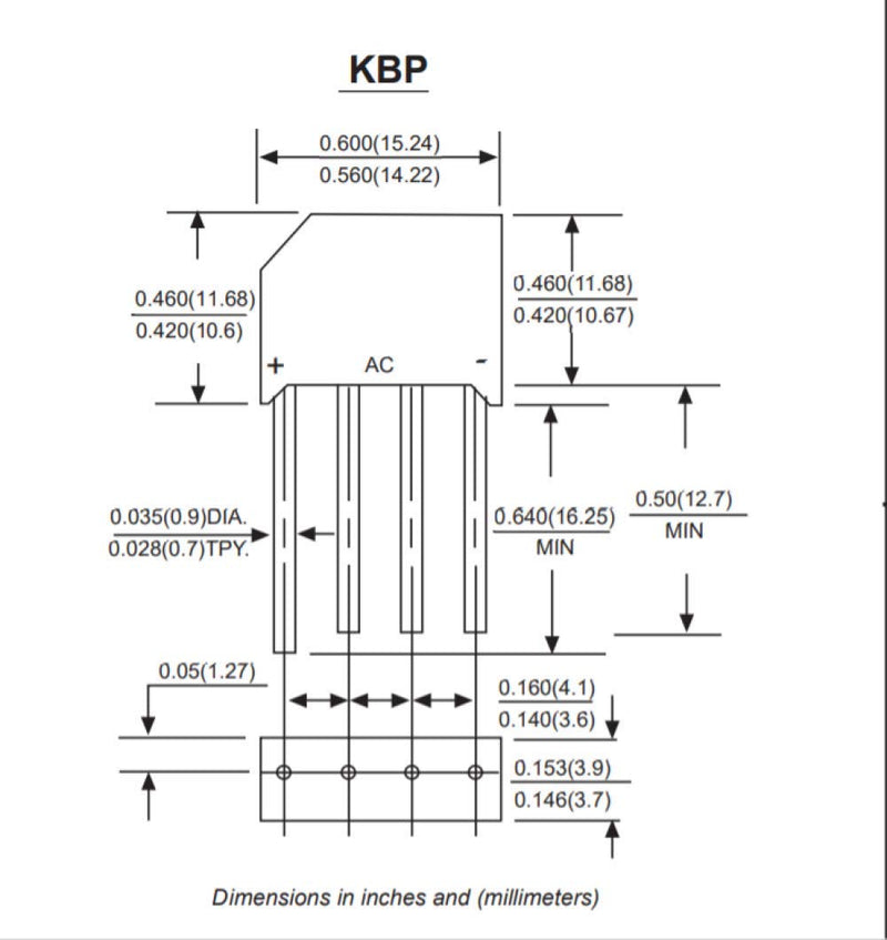 Bridgold 20pcs KBP310 Bridge Rectifier Diode Single Phase, 1000 V/3A,Full Wave 3 Amp 1000Volt Electronic Silicon Diodes,4Pins - LeoForward Australia