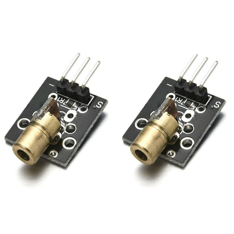  [AUSTRALIA] - DEVMO 2PCS 5V Sensor Module Board Compatible with Ar-duino AVR PIC KY-008 Laser Transmitter Wave Length 650 nm 2