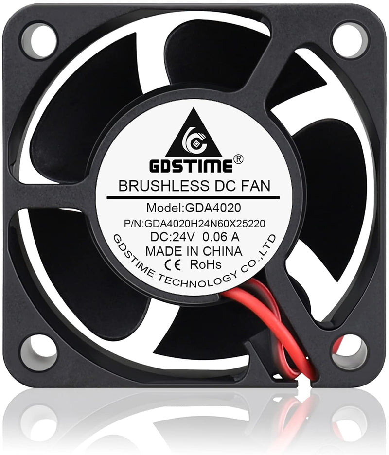  [AUSTRALIA] - GDSTIME 40mm Brushless Cooling Fan, 40mm x 40mm x 20mm 24V Dc Fan 6000RPM