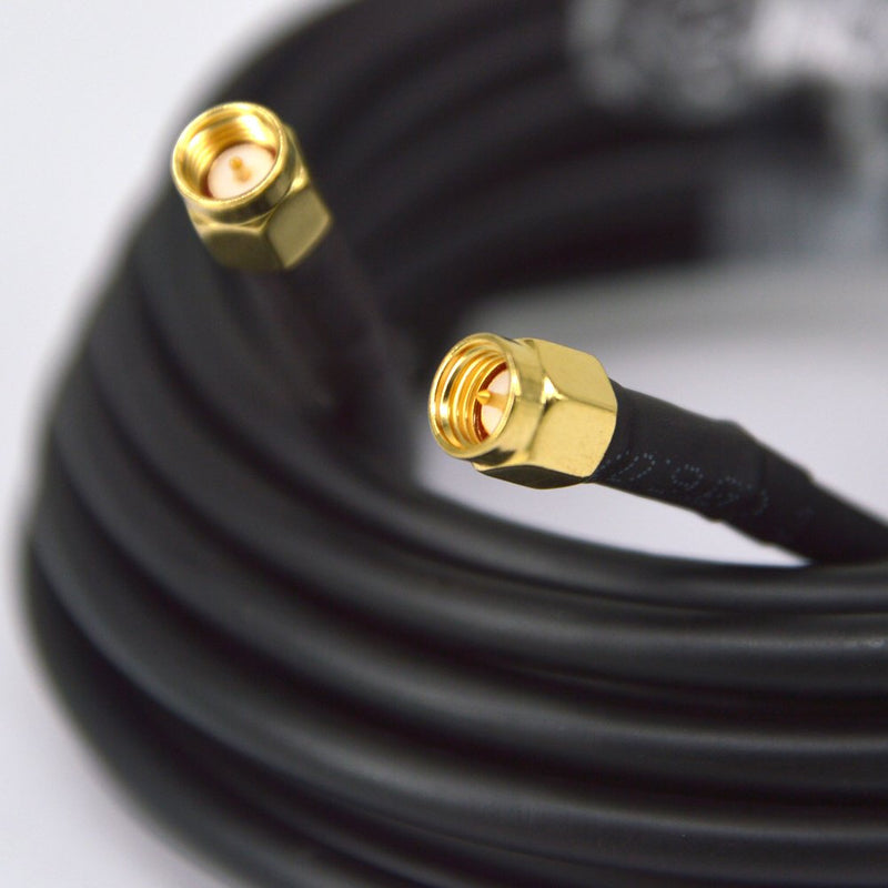BOOBRIE SMA to SMA Cable 5M 16.4ft RG58 Coax Cable 50 Ohm SMA Male to SMA Male Extension Cable Low Loss SMA Extension Antenna Cable for 3G/4G/LTE/GPS/RF Radio/WiFi Antenna/Two-Way Radio Applications - LeoForward Australia