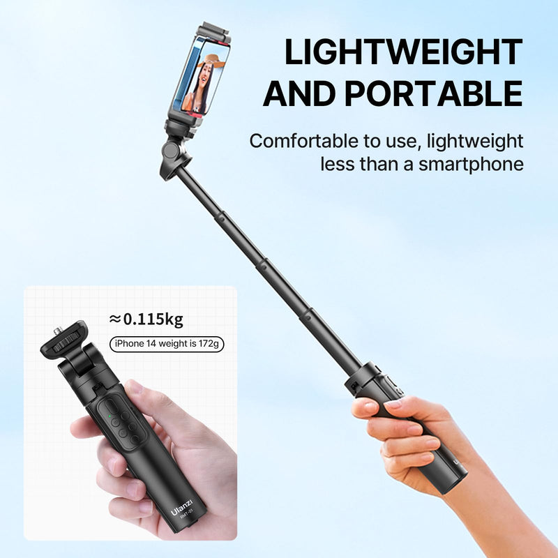  [AUSTRALIA] - ULANZI RMT-01 Wireless Shooting Grip & Tripod for Sony, Canon, Nikon & Other Vlog Cameras or Smartphones, Selfie Video Recording Vlogging Accessories Portable Hand Size for Content Creators & Vloggers