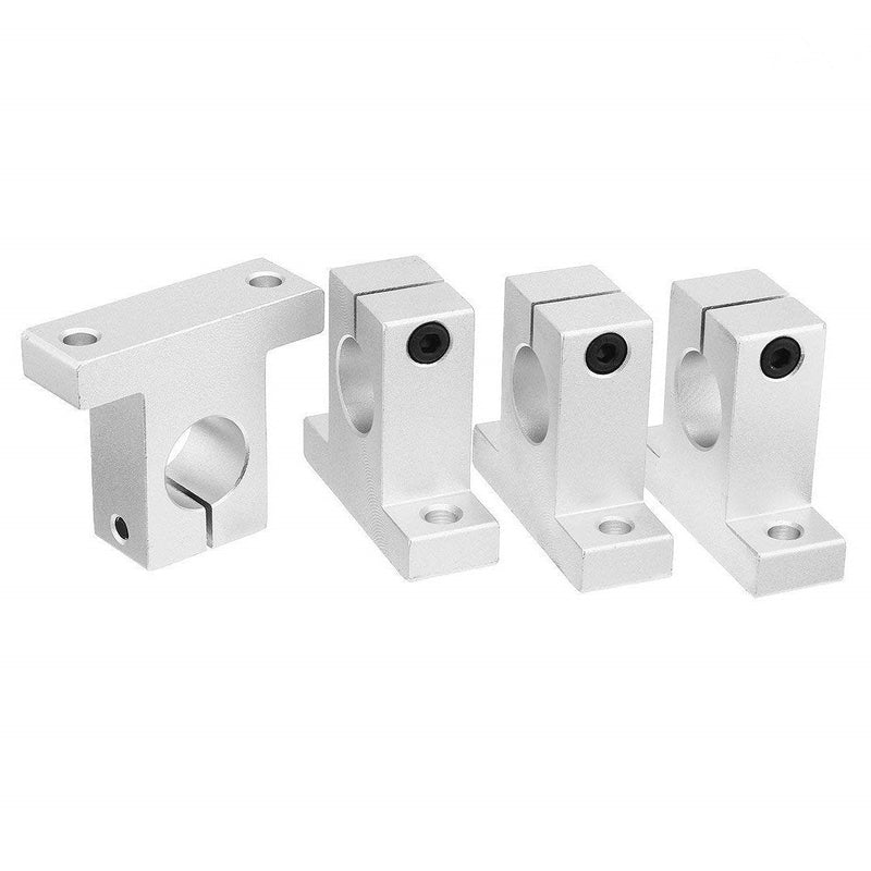  [AUSTRALIA] - SamIdea Pack of 4,SK20 Aluminum Linear Motion Rail Clamping Guide Support for 20mm Dia Shaft