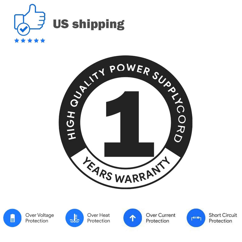  [AUSTRALIA] - 6Ft 2 Prong AC Power Cord Cable for Samsung LG TCL Sony Toshiba JVC HP Asus Acer Epson UN65KS8000FXZA UN40J5200AFXZA 43UH6100 Laptop Charger LED LCD Monitor TV Supply line 2 Prong Power Cord