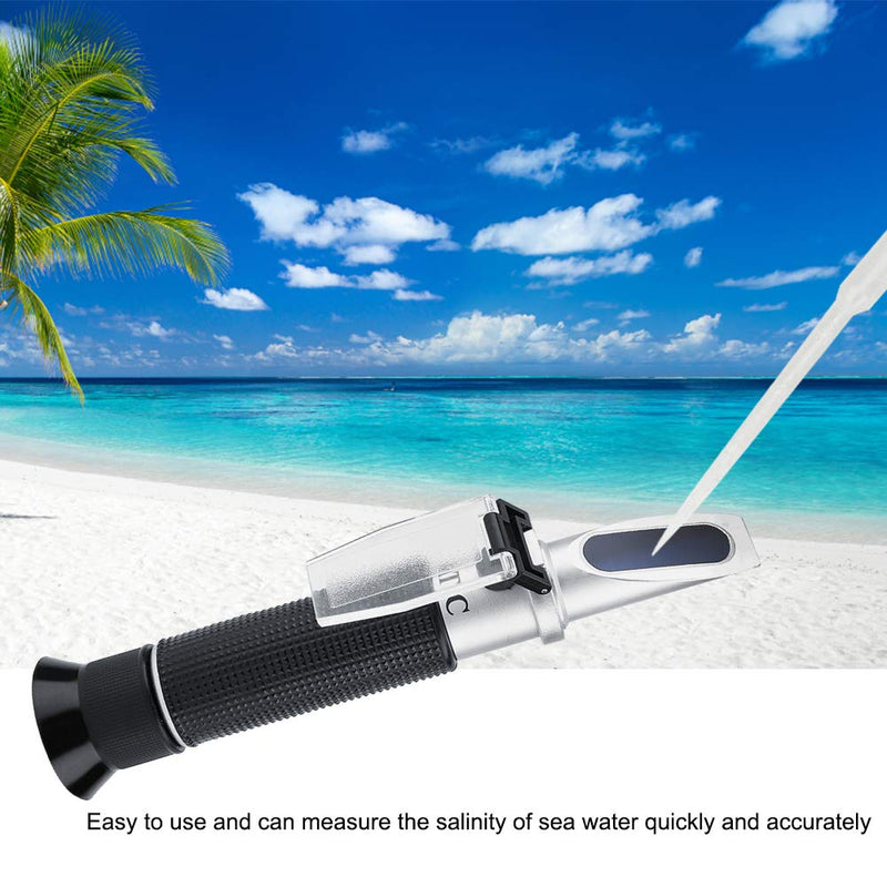 Salinometer, 0-100% Salinity Handheld Refractometer Portable Sea Water Salt Concentration Tester Meter - LeoForward Australia