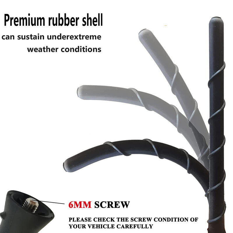  [AUSTRALIA] - E-Vniko 8'' Inch Roof Antenna Mast Compatible for 2011-2022 Jeep Cherokee Grand Cherokee Dodge Durango Dart Journey Chrysler 200 Replacement Back Rubber Car Antenna 5091100AA 68297936AA