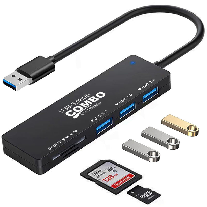  [AUSTRALIA] - USB 3.0 Hub with SD/TF Card Reader, VIENON 5 in 1 Docking Station USB Data Hub USB Splitter for MacBook, PC, Laptops, Printer,Surface Pro, USB Flash Drives and More