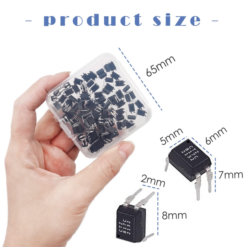  [AUSTRALIA] - XPOOP 100pcs Optocoupler, PC817C Optocoupler 2.54mm Pitch 4 Pins for DIY DIP-4, PC817C Optocoupler One Channel, PC817C Optocoupler DIP Installation, Optocoupler PC817C