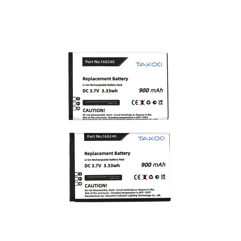  [AUSTRALIA] - （2-Pack） TAKOCI 160240 Replacement Battery for Steelseries H Wireless Gaming-Headset, 61298RX, Siberia 800, Siberia 840