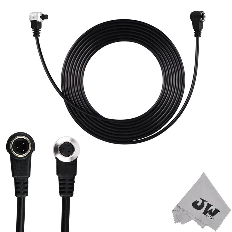  [AUSTRALIA] - JW CABLE-AF2AM N3 Remote Extension Cord Cable for Canon EOS 5DS R 1Ds 1D 5D 7D Mark II 1D 5D Mark III SLR Cameras to TC-80N3 RS-80N3 Replaces Canon ET-1000N3+JW Cleaning Cloth