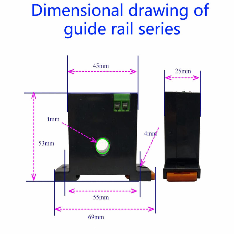  [AUSTRALIA] - Miniature Current Switch,Current Sensing Switch,with Rails,Normally Open Amp Sensor Monitoring Relay, AC 0-30A Detectable（M3050） M3050 Normally open