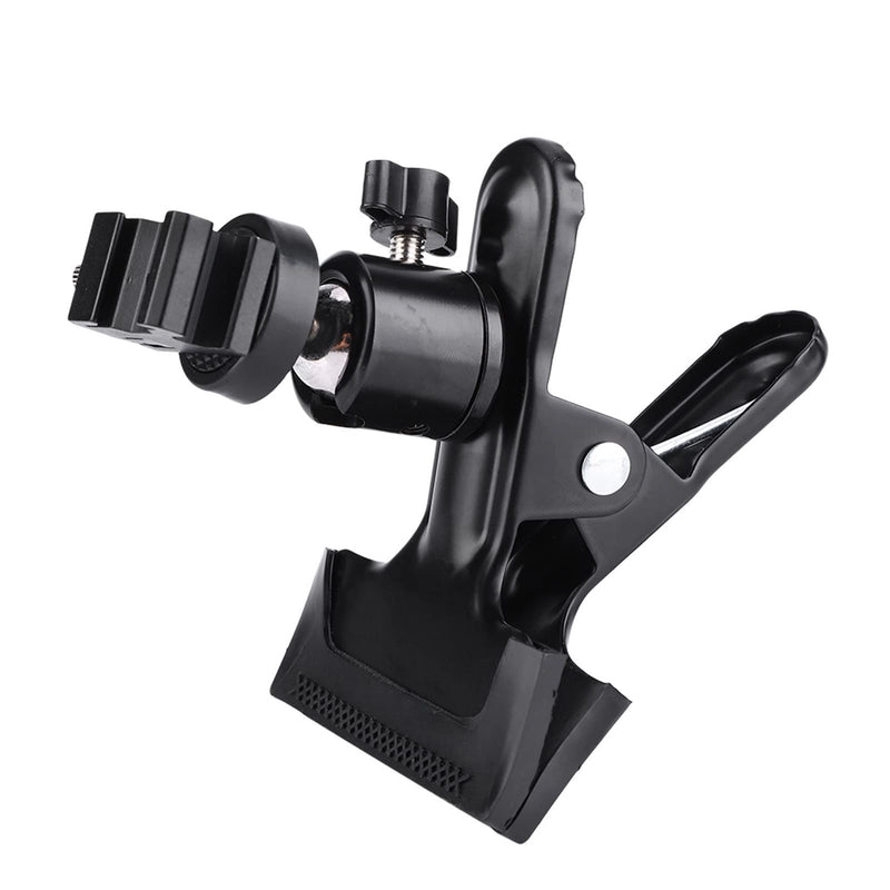  [AUSTRALIA] - Oumij Cell Phone Holder Clip Metal Photo Studio Backdrop Clamp Ball Head Cold Shoe Bracket with 1/4 Thread