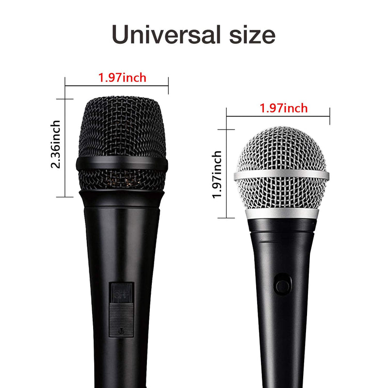  [AUSTRALIA] - Moukey Microphone Mic Covers Foam Handheld Mic Windscreen, Black Top Grade 6 Pack For SM58, E835