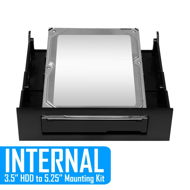  [AUSTRALIA] - Kingwin SSD Hard Drive Mounting Kit Internal, Convert Any 3.5” Solid State Drive/HDD Into One 5.25 Inch Drive Bay. Mounting Screws Included, Quick and Easy Installation [HDM-228] 1 x 3.5 HDD/SSD to 5.25 Plastic