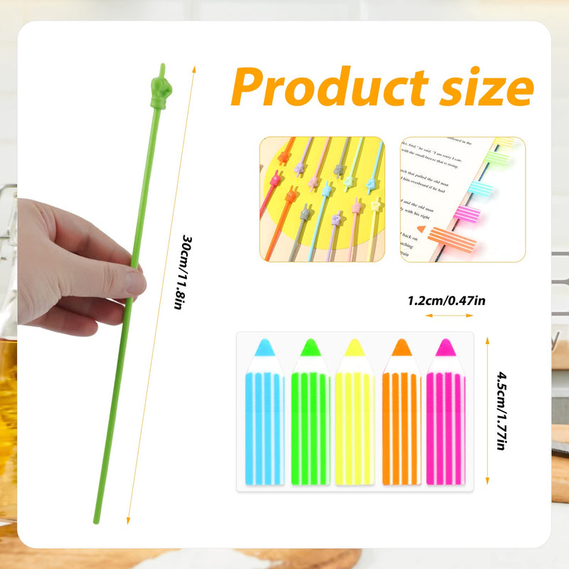  [AUSTRALIA] - 20pcs Mini Hand Pointers, Mini Pointer Finger with Adorable Adhesive Index Tabs for Reading Small Pointer Finger Sticks for Elementary Kindergarten Reading Teaching (Macaron Color)