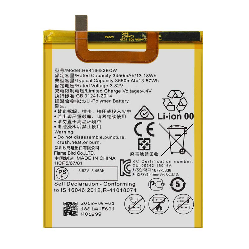 for Huawei Google Nexus 6P H1512 Replacement Battery HB416683ECW Free Adhesive Tool - LeoForward Australia
