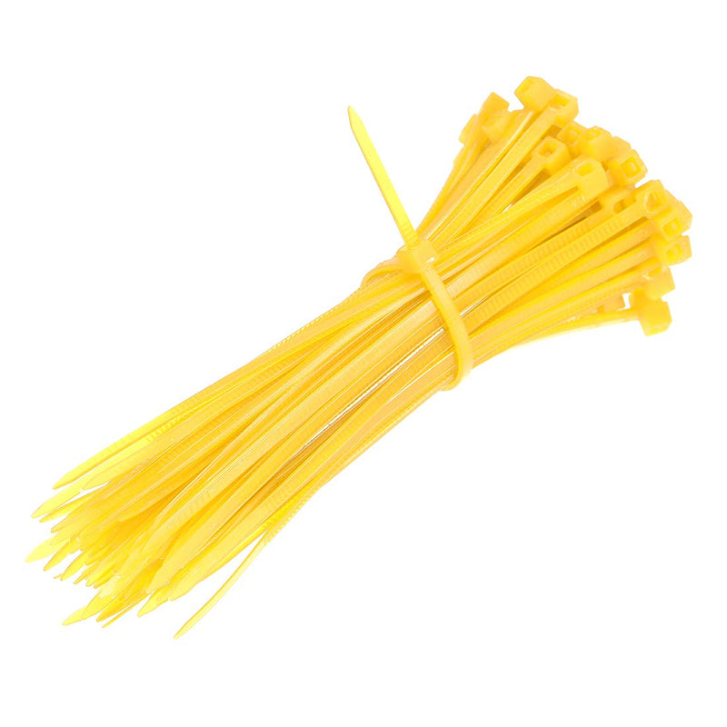  [AUSTRALIA] - uxcell Nylon Cable Ties 4 Inch Self-Locking Zip Ties 0.09 Inch Width Yellow 100pcs