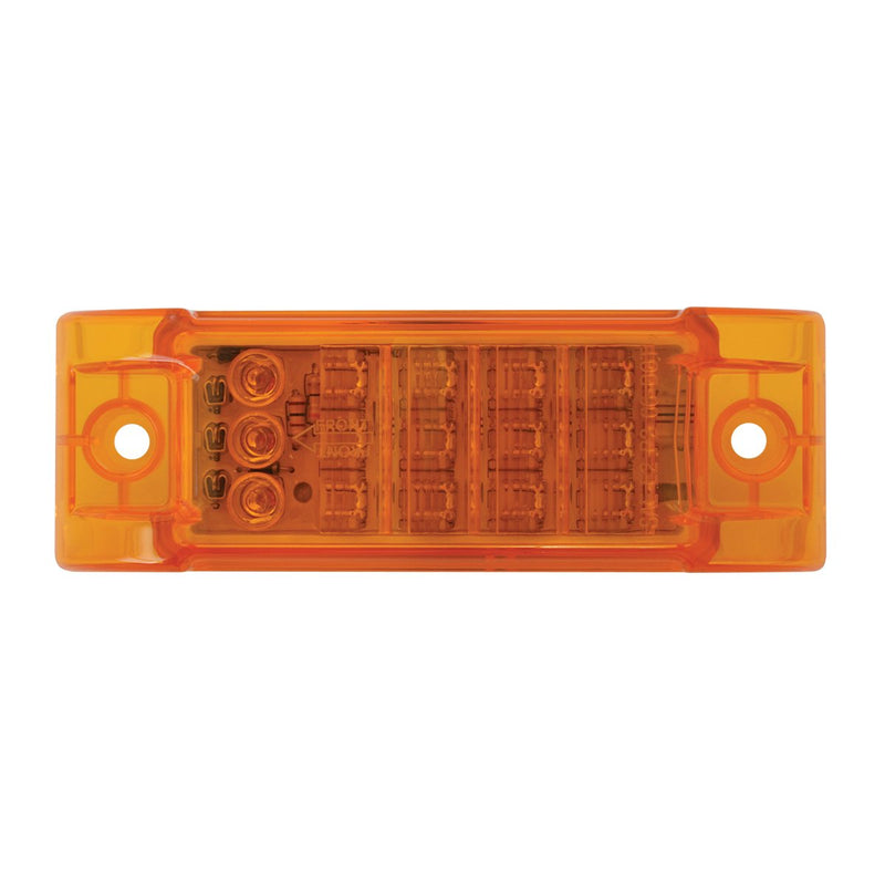  [AUSTRALIA] - Grand General 77664 Rectangular Amber Turn/Marker/Clearance LED Light for Trucks, Trailers, RVs, Buses and Utility Vehicles Amber/Amber