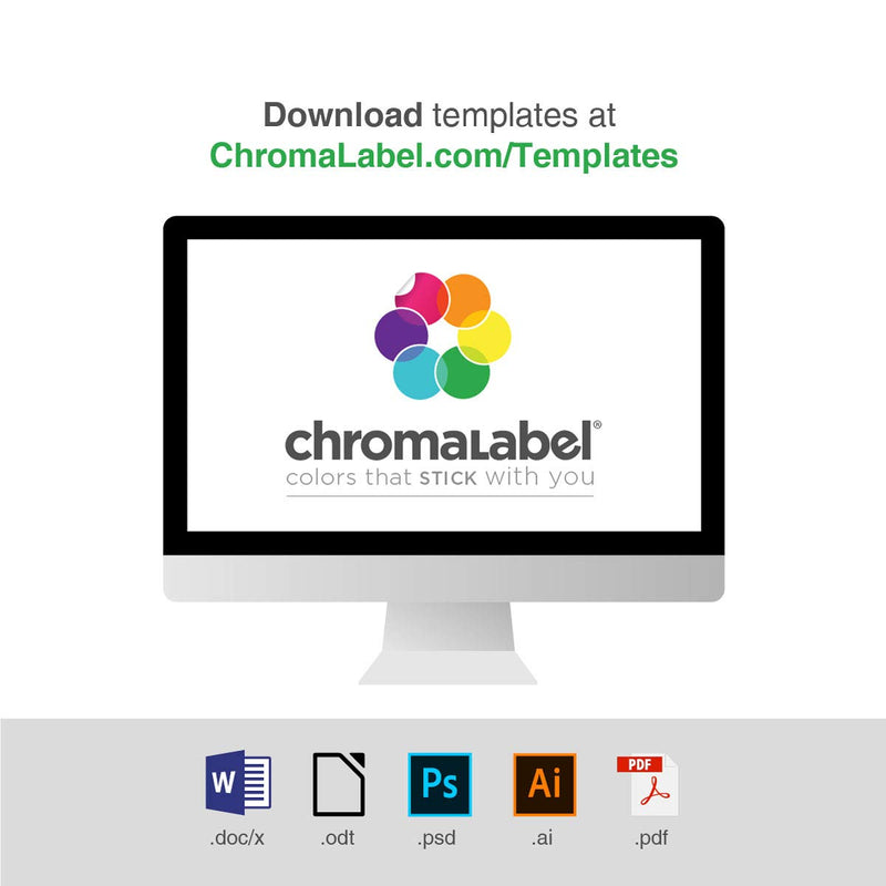 ChromaLabel 1-1/4 Inch Round Printable Labels for Laser and Inkjet Printers, 1050 Pack, 42 Stickers per Sheet, White - LeoForward Australia