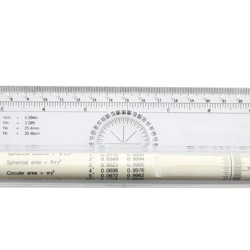  [AUSTRALIA] - PSCCO Rolling Parallel Ruler Balancing Scale Multi-Purpose Parallel Ruler Drawing Measuring Tool 30cm