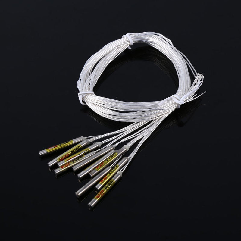  [AUSTRALIA] - Pack of 10 PT100 Probe Platinum Thermal Resistance Waterproof Sensor Probes for Temperature Controller