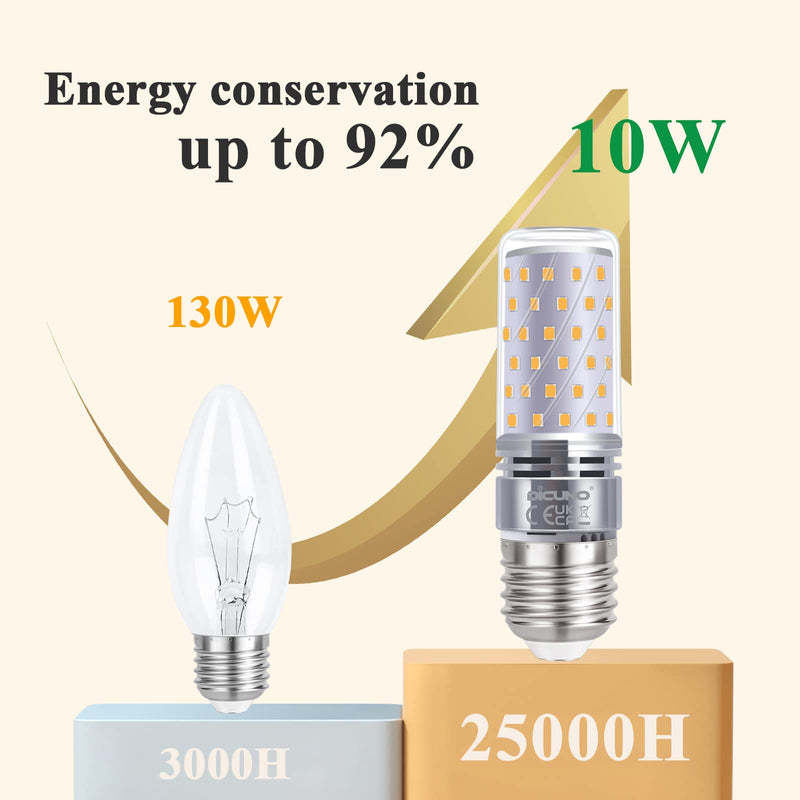  [AUSTRALIA] - DiCUNO E27 LED lamp 10W, equivalent to 130W halogen, 4000K neutral white, 1400LM E27 LED corn light bulb, not dimmable, E27 Edison thread and energy-saving lamps, set of 2 neutral white 4000k - set of 2 E27 - 10W