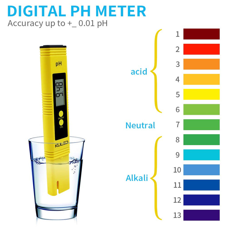 KULED PH Meter, TDS meter, Water Quality Test Meter, 3 in 1 High Accuracy Water Quality Tester, for Hydroponics, Aquariums, Drinking Water, RO System, Fishpond and Swimming Pool - LeoForward Australia