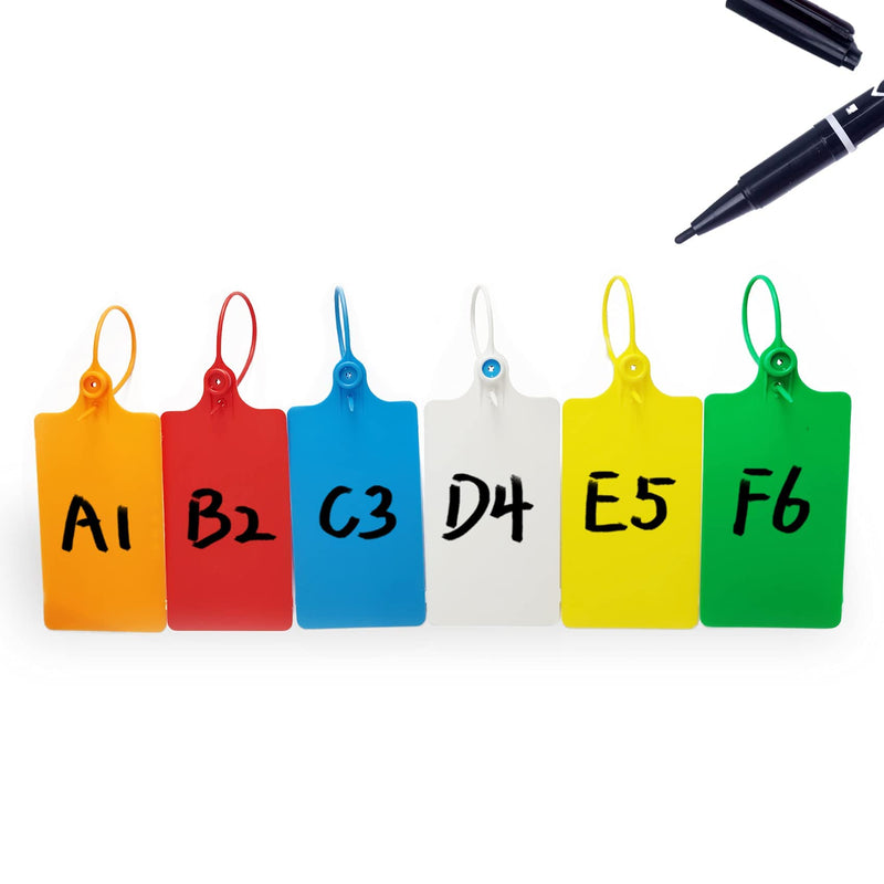  [AUSTRALIA] - EDSRDRUS 36pcs 100x58mm Waterproof Large Shipping Tags with 3 Colors Marker Pens, Multi-Color Self Locking Nylon Writable Marker Ties Luggage Identification Tags, Seal Tags Zip Tie for Labeling 4inch*2inch Mixed Colors 36pcs