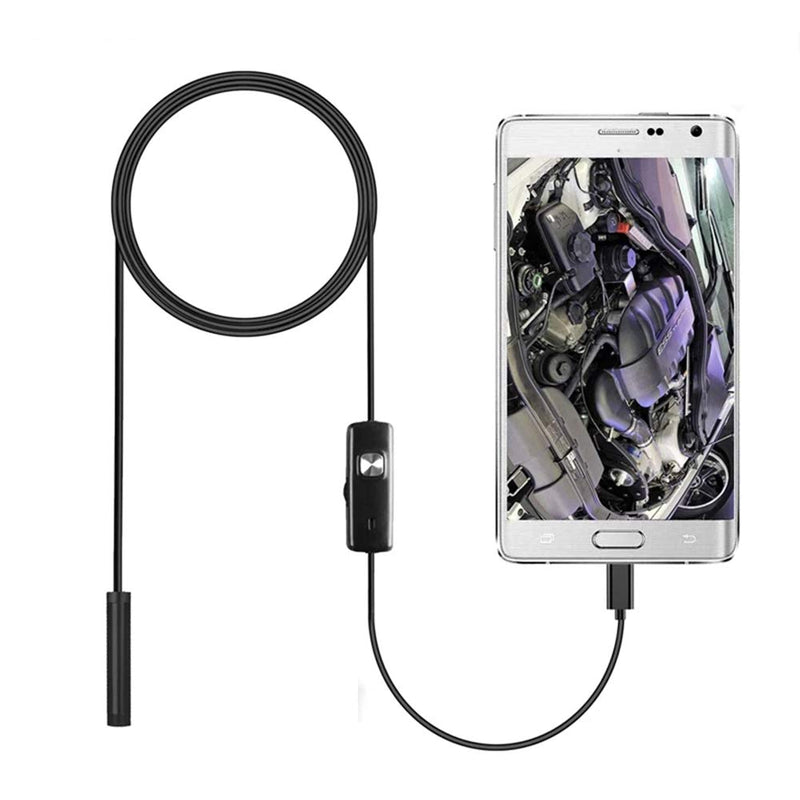  [AUSTRALIA] - Semi-rigid USB Endoscope, MoreChioce 7 mm Waterproof Endoscope Endoscope Camera Inspection Camera with 6 LEDs Compatible with Android Mobile Phones and Tablet Devices, 1M 1M