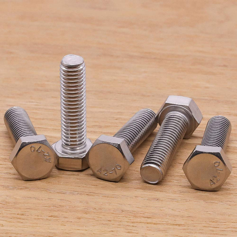  [AUSTRALIA] - M10-1.5 x 30mm Stainless Steel Hex Bolts, 304 Stainless Steel 18-8, Hex Drive, Full Thread, Coarse Thread UNC, Plain Finish, 10 PCS M10-1.5 x 30mm (10 PCS)