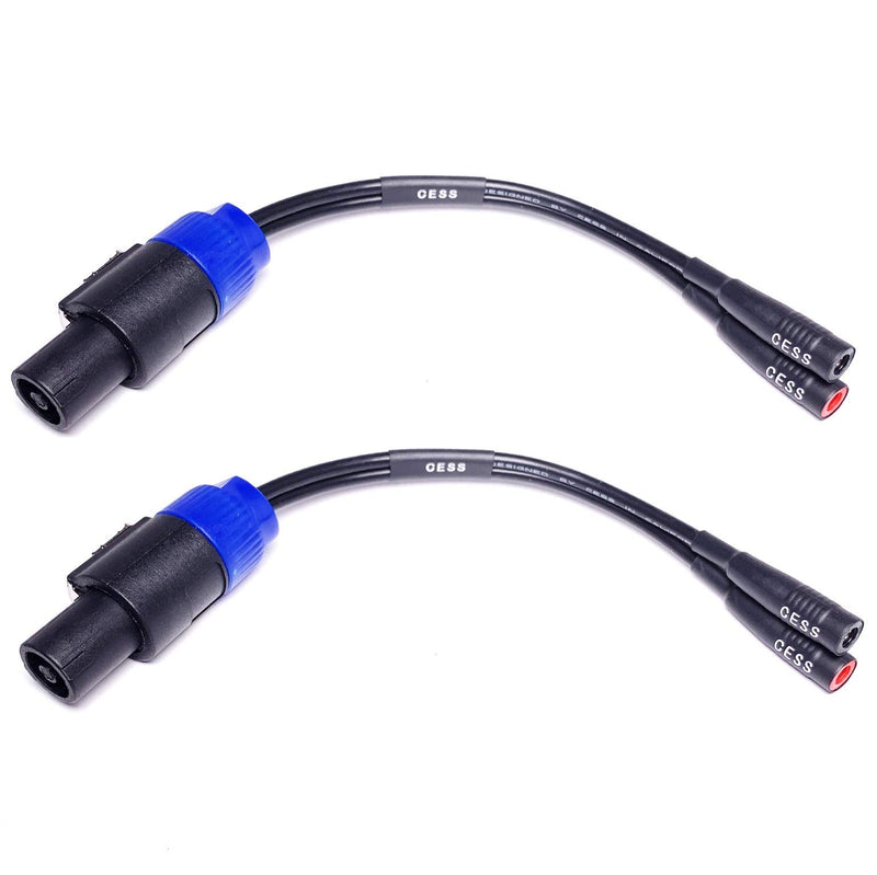 CESS-095 Banana Plug Jack to Speakon Speaker Adapter Cable, 2 Pack - LeoForward Australia