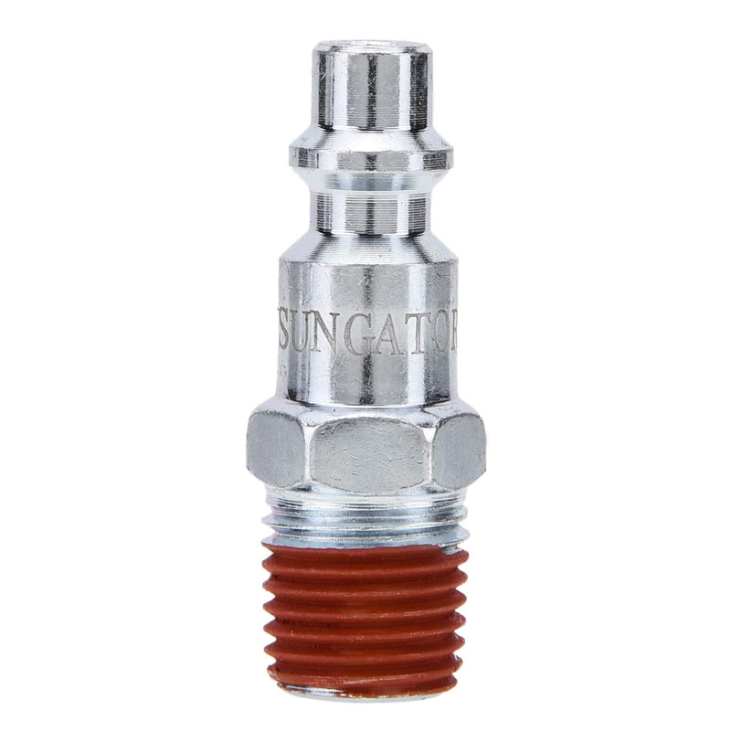  [AUSTRALIA] - SUNGATOR 1/4-Inch NPT Male Industrial Air Plug, Pneumatic Plugs (25-Pack)