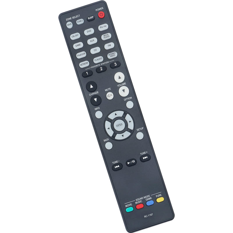 RC-1167 Replace Remote Control fit for Denon Integrated Network AV Receiver AVR-1913 AVR-2113CI AVR-2113 AVR-E400 AVR-X2000 Sub RC-1183 - LeoForward Australia