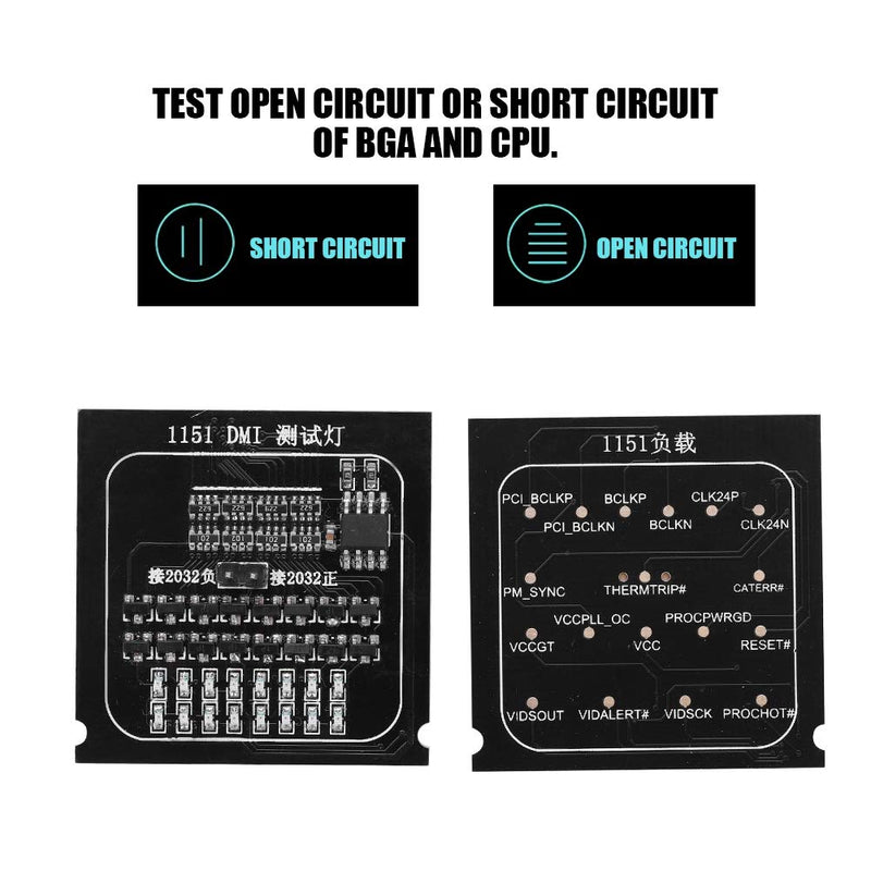  [AUSTRALIA] - Computer Motherboard Tester, 2 in 1 Loading Board, BGA CPU 1151 Diagnostic Card, LED Indicator CPU Socket Motherboard Tester for Intel for Intel 1151