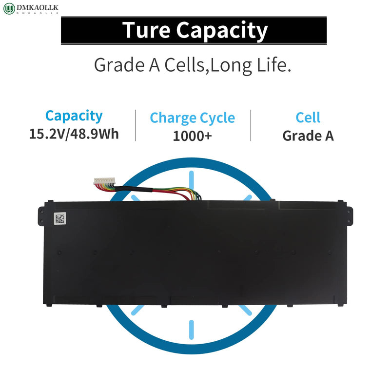  [AUSTRALIA] - DMKAOLLK AC14B3K AC14B3K Battery for Acer Chromebook 15 CB3-531 CB3-531-C4A5 CB5-571 CB3-111 C810 C910 Aspire R5-571TG R5-571TG-7229 Spin 3 SP513 SP513-51-55ZR Aspire E15 ES1-512 KT00403032