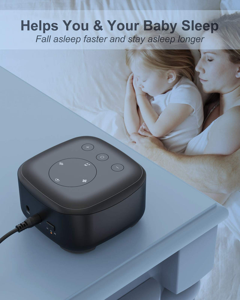  [AUSTRALIA] - White Noise Machine, elesories Sound Machine Portable Sleep Therapy for Adults Baby Kids Sleeping, 24 Soothing Sounds Including White Noise/Fan Sounds/Nature Sounds/Lullaby for Nursery Office Home