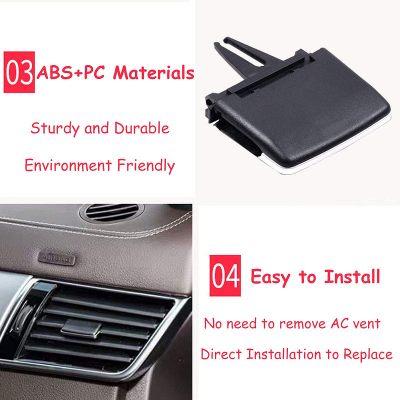 TTCR-II Front AC Vent Outlet Tab for Mercedes Benz, 1 PC Front Left/Right Air Grille Clip for Mercedes Benz W166 ML Class 2012-2015 GLE Class 2016-2019 X166 GL Class 2013-2016 GLS Class 2017-2019 W166 Left/Right - LeoForward Australia