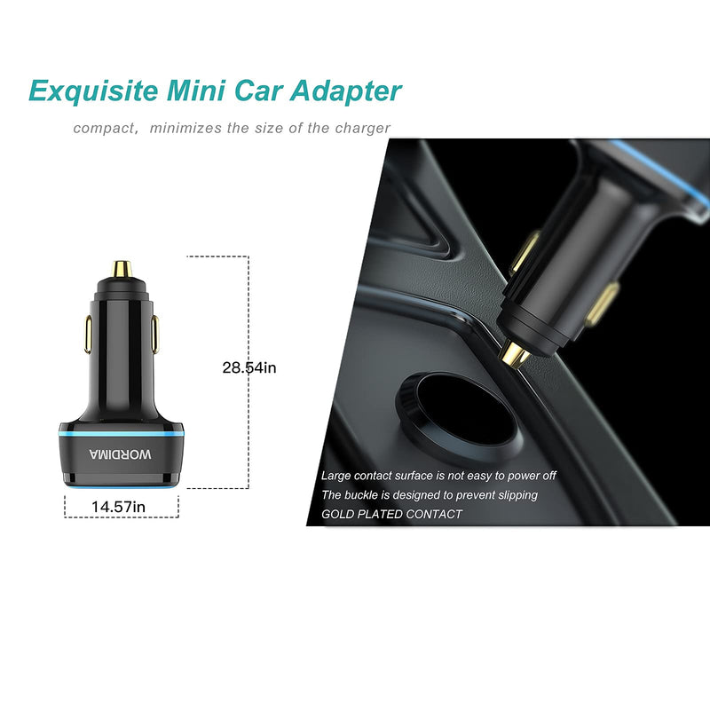  [AUSTRALIA] - 120W Super Fast Car Charger, WORDIMA Car Charger PD100W Fast Charger Dual Port PPS PD3.0 QC5.0 SCP Cigarette Lighter USB Adapter Compatible with MacBook Pro iPad iPhone Samsung Galaxy Pixel Oneplus