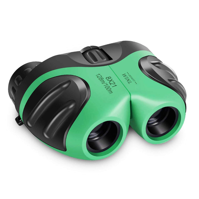  [AUSTRALIA] - mom&myaboys Compact Shock Proof Binocular for Kids - Best Gifts-Birthday Gifts for Kids (Green) green