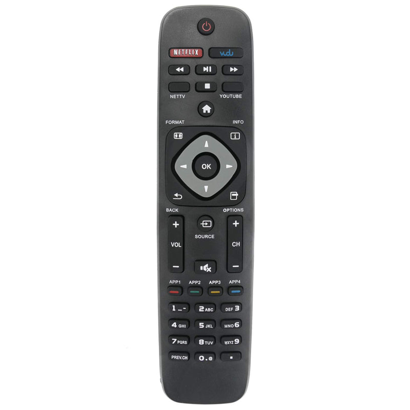 AIDITIYMI New Replace Remote Control Compatible with Philips LED LCD Smart TV HDTV Netflix Vudu YouTube URMT39JHG003 YKF340-001 YKF340001 32PFL4609 40PFL4609 43PFL4609 46PFL3608 49PFL4609 - LeoForward Australia