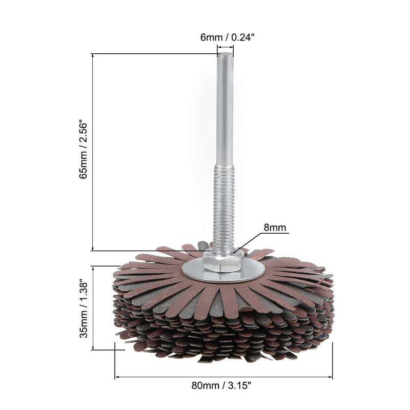  [AUSTRALIA] - uxcell Abrasive Cloth Flap Wheel Sanding Star 1/4-Inch Shank for Woodworking Root Carving Furniture Polishing 400 Grit