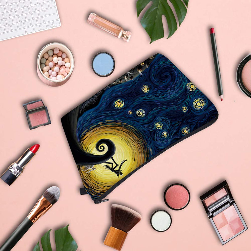 Cosmetic Bag MRSP Makeup bags for women,Small makeup pouch Travel bags for toiletries waterproof Dead The Nightmare Before Christmas (The Starry Night) The Starry Night - LeoForward Australia