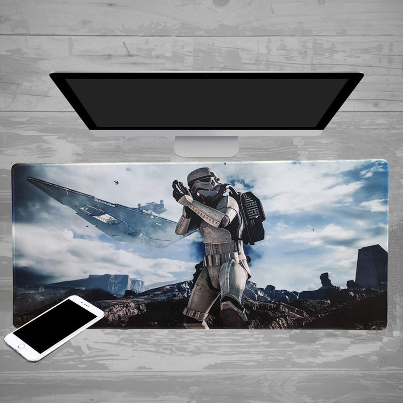 Beymemat XXL Large Gaming Mouse Pad (35.4x15.7 in), Non-Slip Rubber Base Mousepad with Stitched Edges for Work & Game (90x40 Star wars013) 90x40 star wars013 - LeoForward Australia