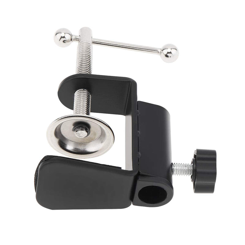  [AUSTRALIA] - RTNLIT Universal C Shape Table Mount Clamp for Microphone Suspension Boom Scissor Arm Stand Holder with Adjustable Positioning Screw, Fits up to 1.77"/4.5cm Desktop Thickness-Black Black
