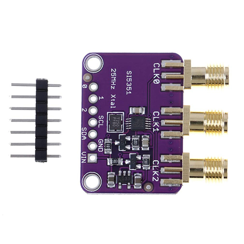  [AUSTRALIA] - HiLetgo Si5351A I2C 25MHZ I2C High Frequency Signal Generator Breakout Board Square Wave Frequency Generator Signal Generator 8KHz to 160MHz 3-5VDC for Arduino